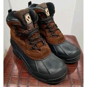 Men's Rugged Exposure Leather Mammoth II Winter Snow Boots Brown 9 M US XLNT